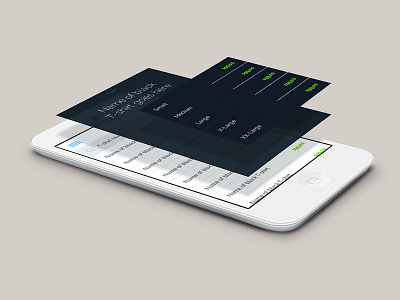 Select Variant app design interface ios7 overlay popup select variants wallmob design team