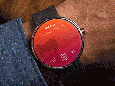 Smart Watch Concept Animation animation concept future interface layout musicplayer smart smartwatch watch weather