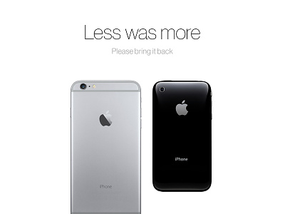 Less was more apple compare design iphone iphone 6 less is more new simple