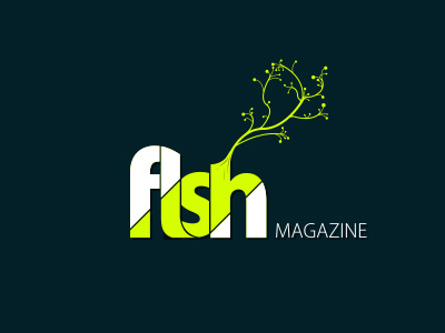 Flsh Magazine green logo magazine tree typography