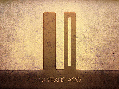 10 Years Ago 911 illustration illustrator logo memorial photoshop world trade center