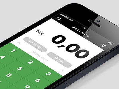 Wallmob Card Reader App app card clean credit card design flat green interface ios iphone minimal minimalistic reader simple wallmob wallmob design team