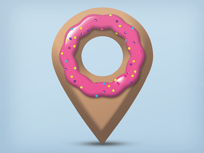 Donut Dazzler Icon app cake cute donut geolocation hackathon icon jelly logo pretty sprinkles startupweekend