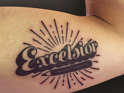 Dribbble Post Excelsior design excelsior lee stan tattoo type