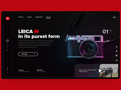 Leica concept design landing page landing page concept leica photo typography ui ux web web desgin