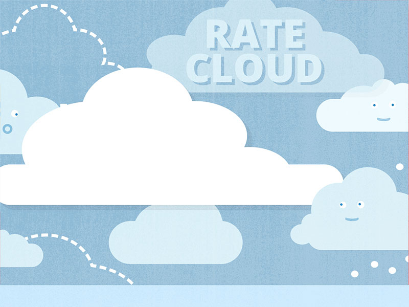 Presentation Deck Slide: Rate Cloud cloud data flat housing illustration mortgage presentation sketchapp slide texture vector