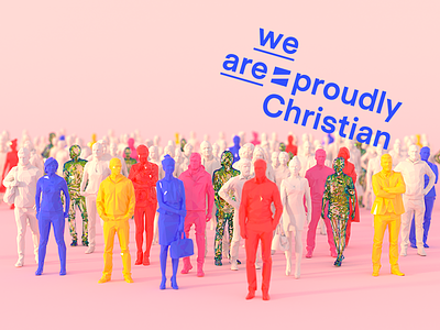 proudlyChristian.org cinema 4d logo personal project website