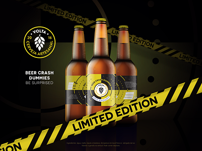VOLTA Beer Crash Dummies branding craft beer design illustration logo vector