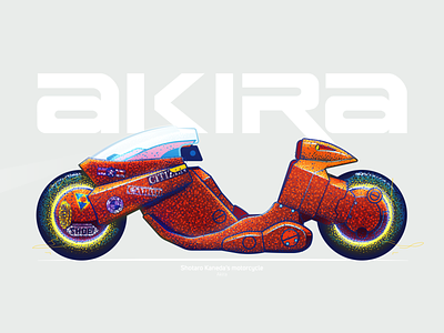 Akira akira illustration motorcycle texture
