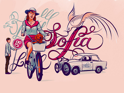 Desktop Art for Go Guide bicycle bird car sofia wallpaper