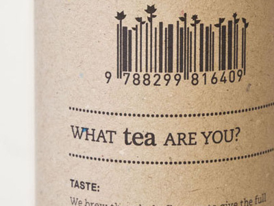 Tea Shop with a twist barcode branding concept design fairtrade graphic design package recycled shop tea tea shop typography wordplay