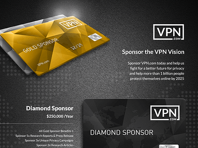 Sponsor the VPN.com Vision card creditcard page