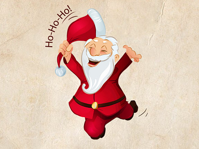 Santa Claus celebration charachter christmas funny illustration presents santa claus