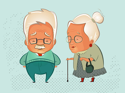 characters elderly people grandfather grandmother opa senior
