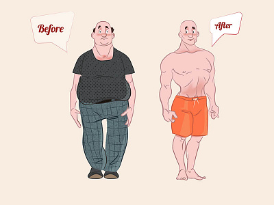 Weight loss. Man weight loss, muscular guy after lose weight