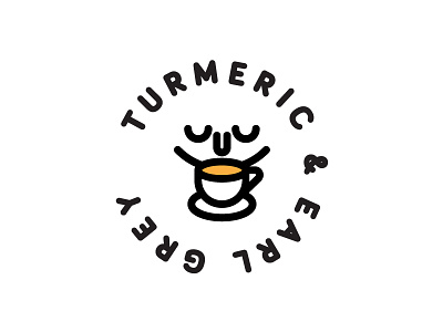Turmeric & Earl Grey album character earl grey face illustration minimal music simple tea thick lines turmeric