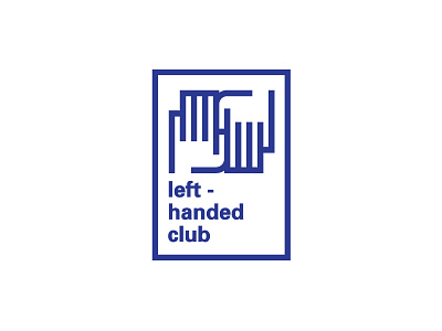 the left-handed club badge club hand handed icon identity left lefty logo mark swiss vector