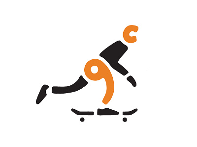 The Nine Club branding character doodle icon identity logo minimal skate skateboarding