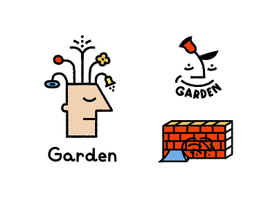 Garden Skateboards flower garden icon illo illustration illustration design logo skateboarding