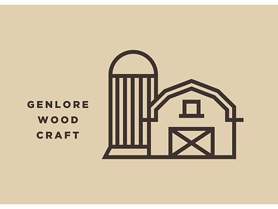 Barn Icon barn farm genlore heritage icon logo minimal silo simple thicklines traditional vector woodcraft woodworking