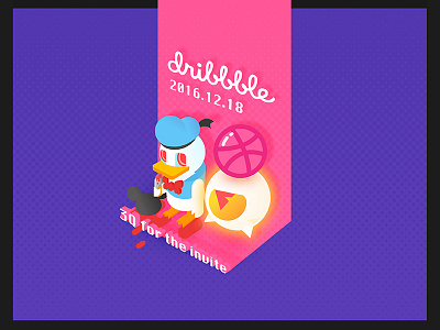 hello dribble！ color dribble first shot mickey ui