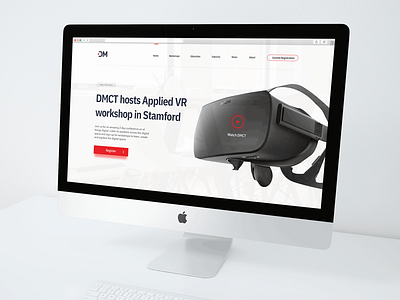 DMCT - Homepage agency ar homepage landing minimalist red splash vr
