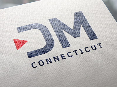 Logo redesign - DMCT blue clean connecticut letters logo mockup paper red