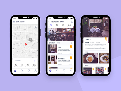 Look Around food app mobile app restaurants uiux