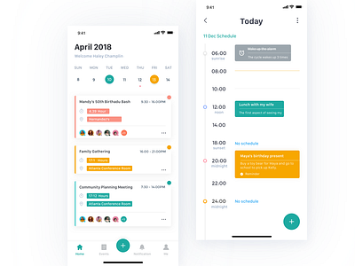 Clean and comfortable event management 100天 activity clean event ios meeting ui uikit的 ux x 活动 苹果手机 设计 颜色