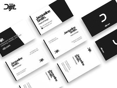 Dijit - Business Cards branding branding design cards design design studio figma minimalistic print print design printing promo