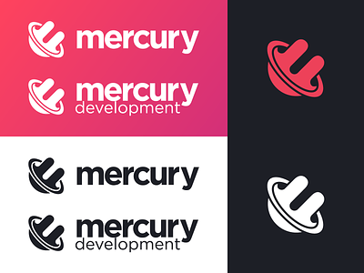 Mercury Development Redesign (Alt Presentation) branding design development development agency firm icon illustration logo mercury typography vector