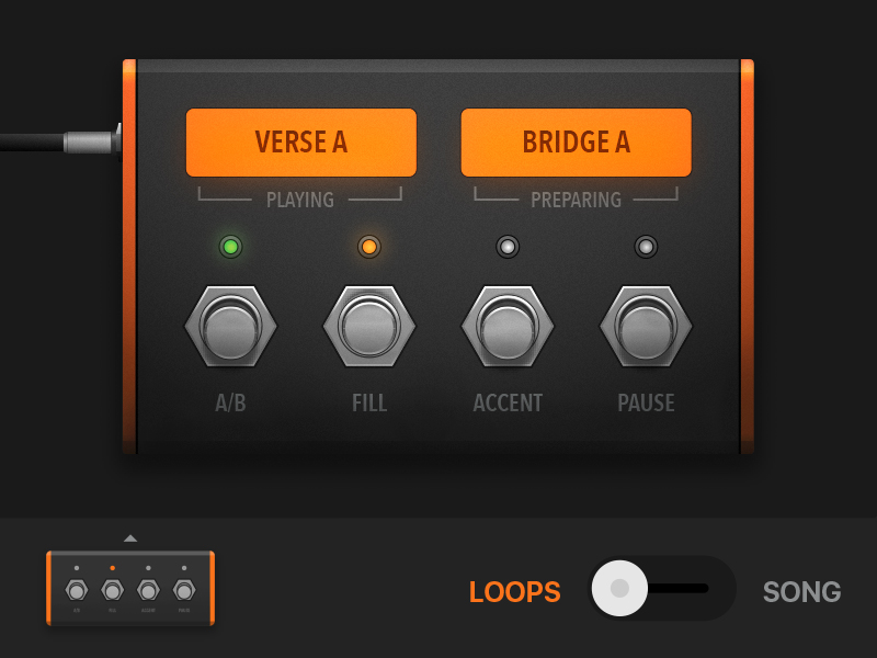 Footswitch for drum machine app by 