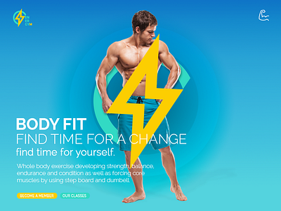 ENERGYM design fitness flat gym health sport uxui website workout