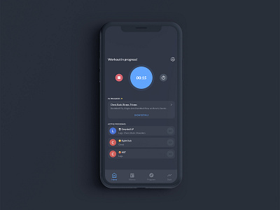 Weight lifting App mockup