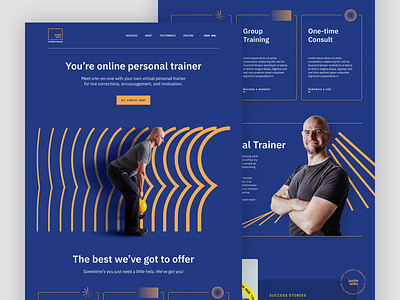 JAStrength - Website Redesign - Landing Page figma fitness fitness coach hero landing page masthead personal trainer ui webdesign webflow website