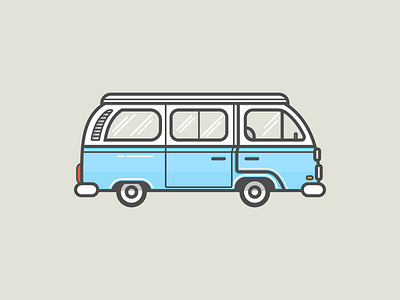 Project Auto bus car icon vintage volkswaggen