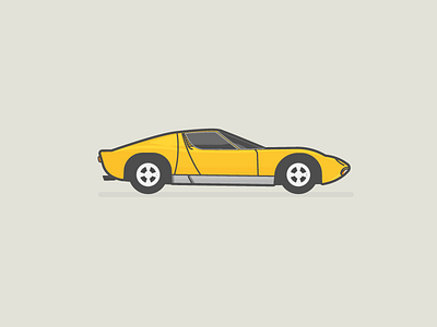 Project Auto-Lamborghini auto cars illustration lamborghini yellow