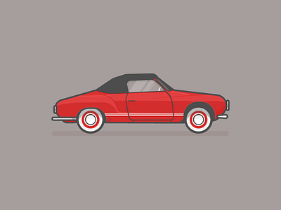 Project Auto - Volkswagen car icon illustration karmann ghia vintage volkswaggen