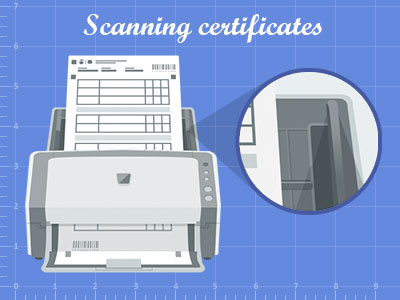 Scan certificates process II certificate process scan scanner sheet