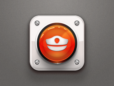 DragAlert icon alarm app icon police