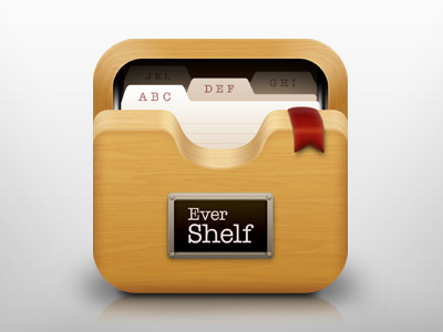 Evershelf icon app book evernote icon iphone library