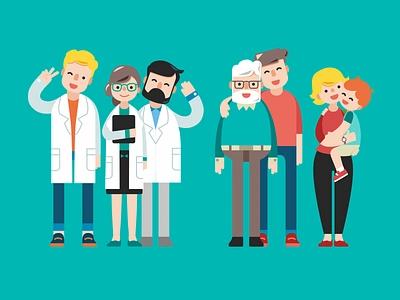 Healthcare Personas Illustration healthcare ibm ibm design persona