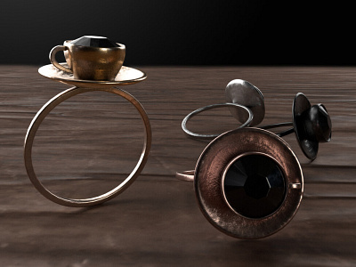 coffee ring 3d rendering texturing zbrush