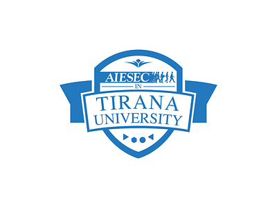 AIESEC in Tirana University Logo | NGO Logo aiesec emblem logo flat logo logoconcept logodesign tirana university