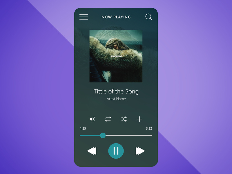 Download Music Player UI Free Mockup & Illustrator File by Kristjano Monka | Dribbble | Dribbble