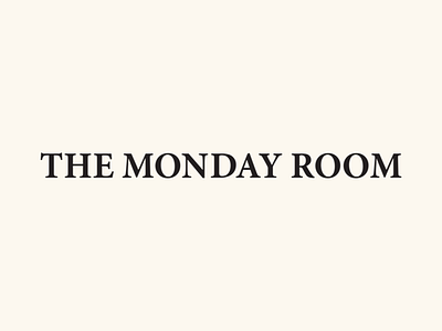 The Monday Room - logo brand brand identity logo restaurant serif typography wordmark