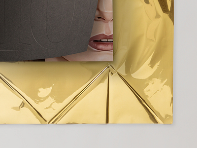 Peeking Out art black editorial editorial design emboss foil gold lips magazine matte print typography