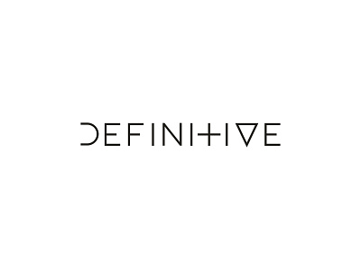 Definitive definitive geometry logo minimal typography