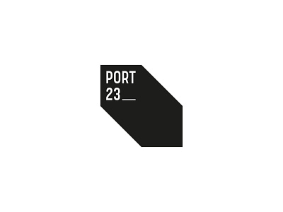 Port 23_ agency design geometry logotype minimal number port