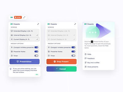 Presento - Presenter view for Figma prototype & screens casting